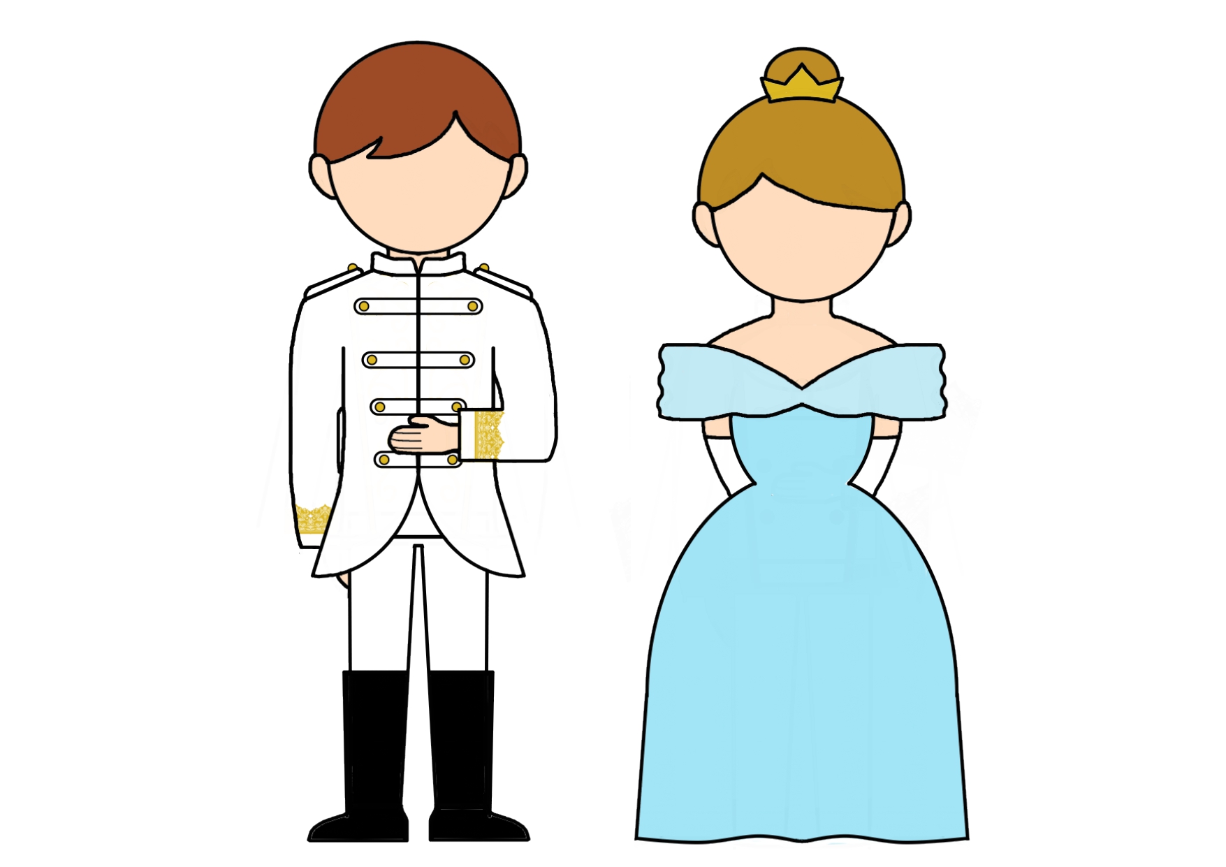 王子様とお姫様のお絵かき・ぬりえ | ぐんぐんわーく